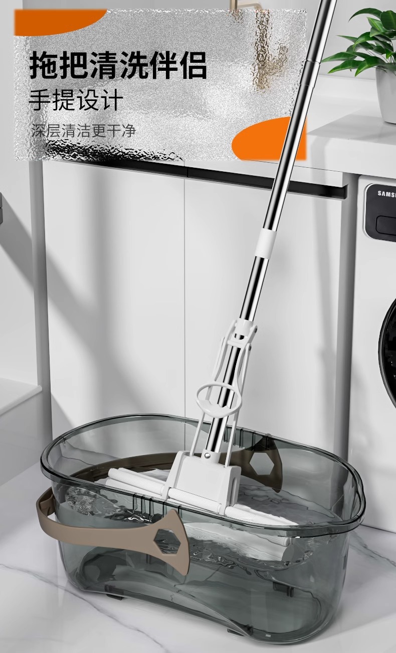 Transparent thickened water bucket, household portable PET rectangular water bucket, student laundry bucket, large water storage bucket, mop bucket pic 2