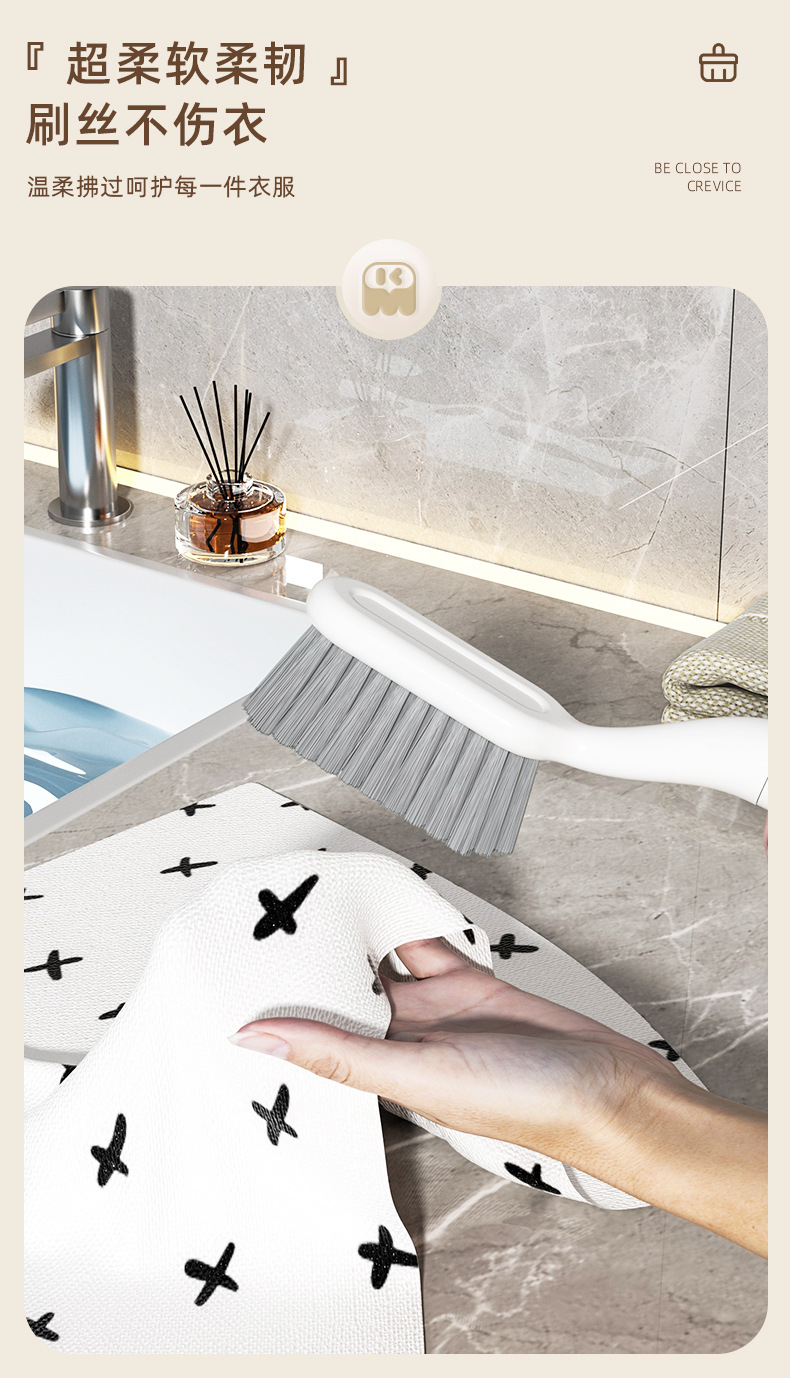 【25年新品-原创设计】康米轻奢鞋刷家用长柄软毛清洁刷洗鞋神器详情14