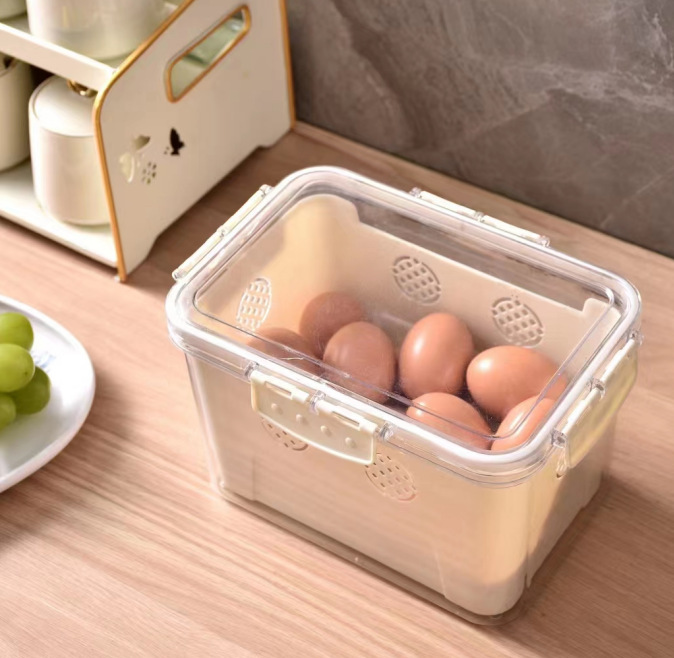 PET thickened fresh-keeping storage box, sealed refrigerator fruit and vegetable storage packaging box, frozen draining with lid pic 11