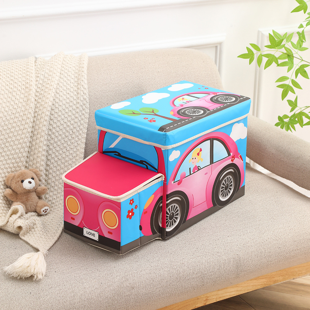 Roller skate storage box, car storage stool, shoe-changing stool, cartoon toy storage and organization box, storage box manufacturer wholesale pic 8