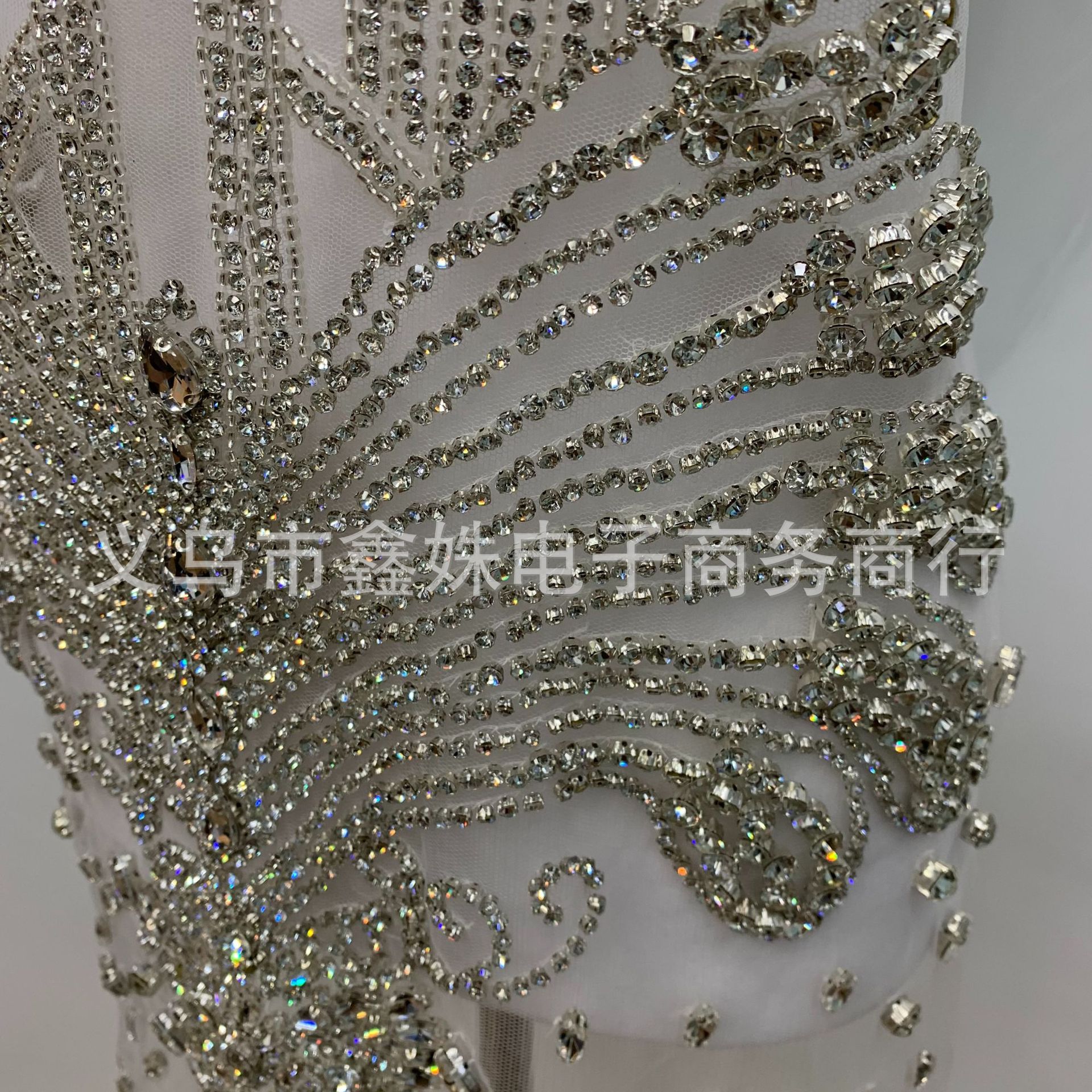 Ultra-heavy industry luxury hand-beaded luxury wedding dress and evening gown glass rhinestone cut pieces clothing accessories pic 5