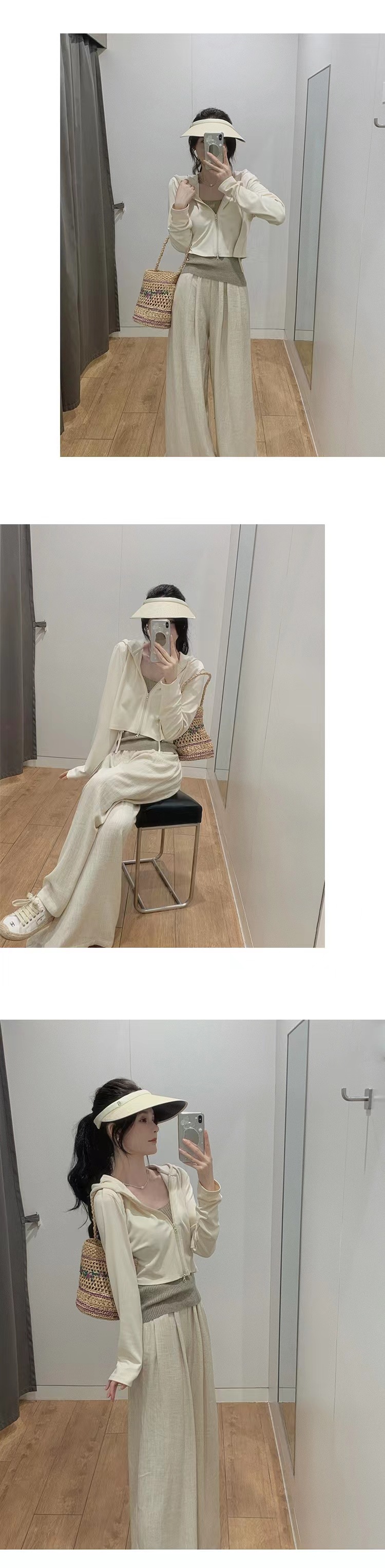 宽松褶肌理感天丝阔腿裤女山本裤夏天遛弯抖抖裤休闲日系慵懒风详情20