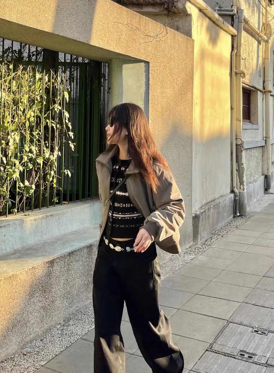 New simple and casual style, versatile wide-waist, slimming black loose wide-leg jeans for women 3048 pic 32