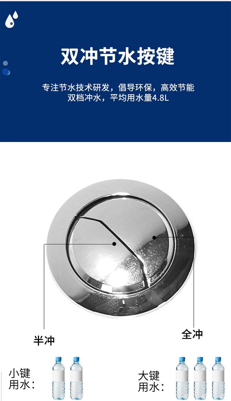 新款墙地排分体式马桶冲落式坐便器马桶陶瓷便器家用酒店卫浴洁具详情7