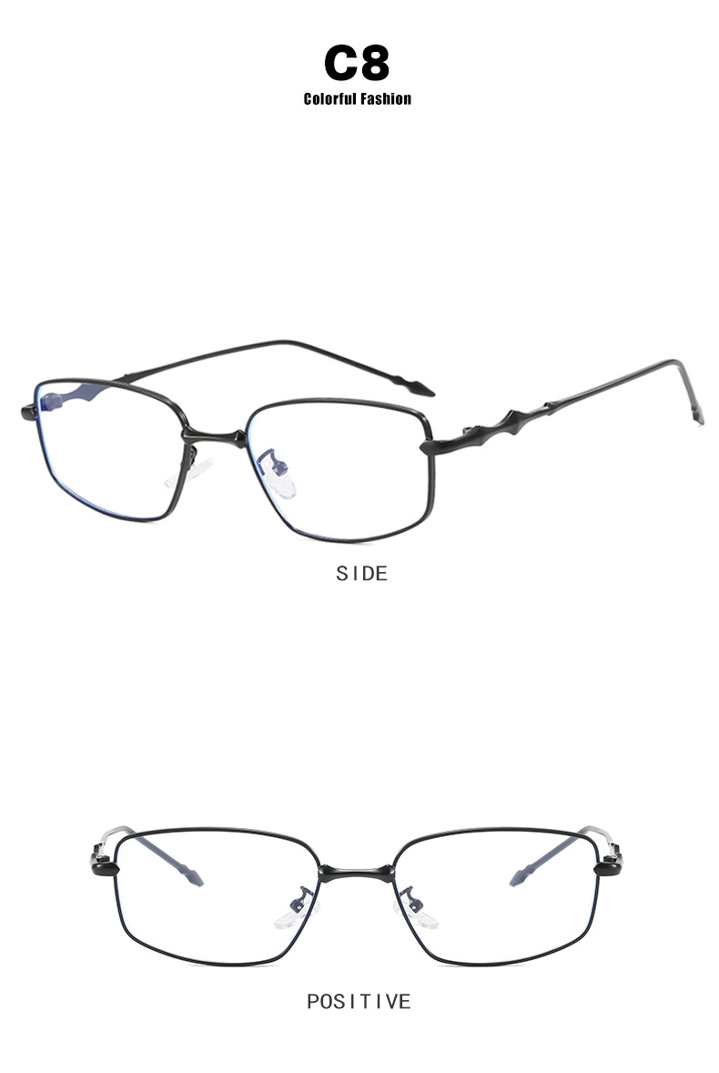 Square irregular-shaped sunglasses for both men and women, small and narrow frame sunglasses, new 2024 high-end retro sunglasses pic 16