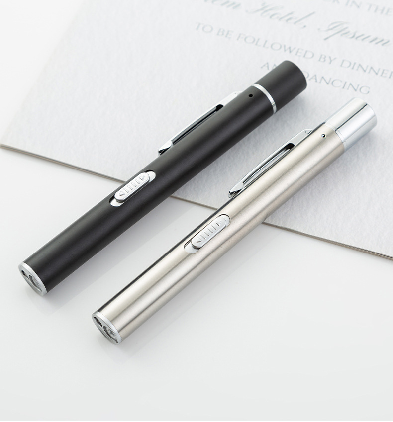 Dual-source pupil pen light, rechargeable, medical nurse stainless steel medical staff oral examination LED pen light flashlight pic 11
