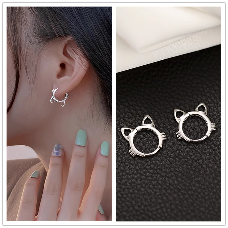 925 Silver Needle Earring Earrings for Women with a high-end feel, plain ring earrings, 2025 new bestseller, niche design, light luxury stud earrings pic 18