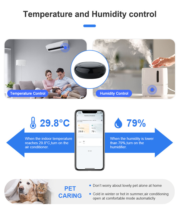 The black circular smart remote control is suitable for the main body of small household appliances pic 2