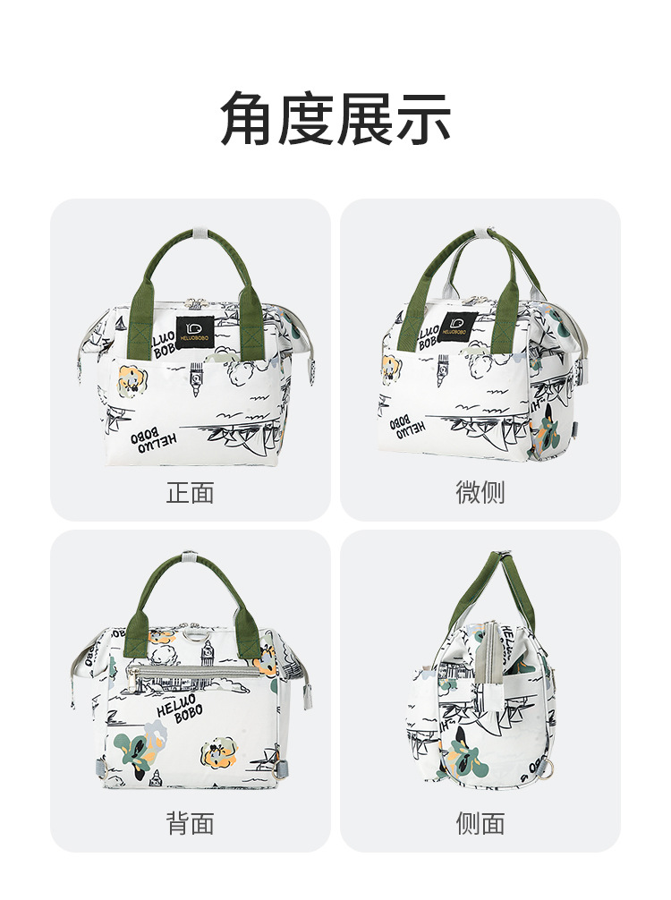 2024 New casual portable Mom bag, multi-functional lightweight storage bag, waterproof and heat-insulating multi-compartment outdoor backpack pic 11