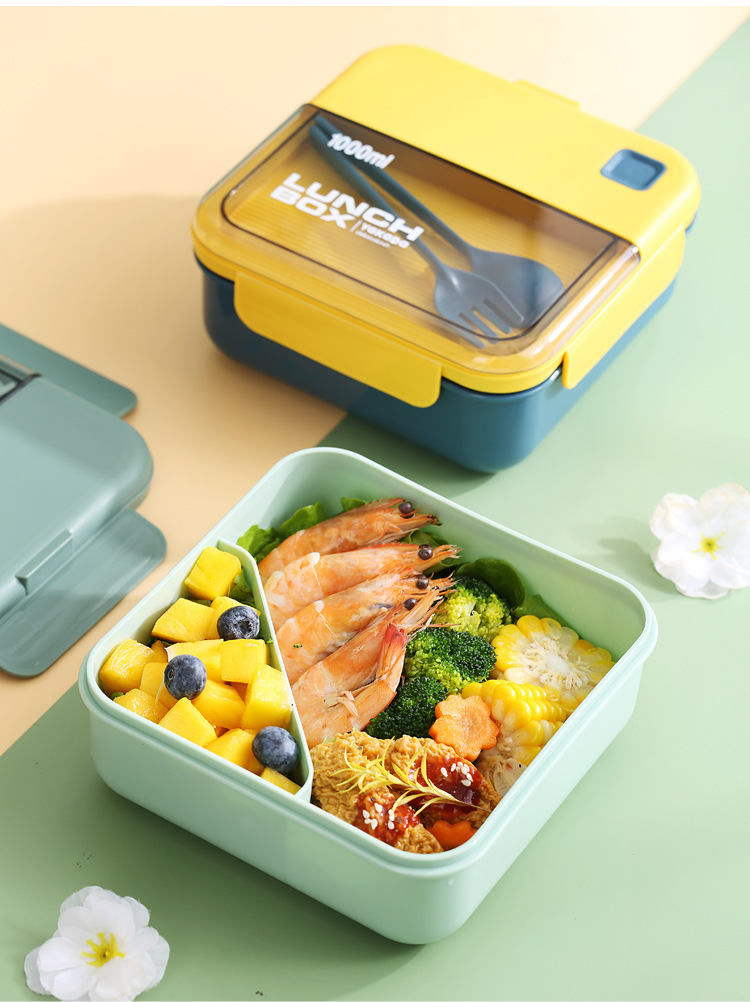 INS plastic lunch box, microwave oven portable, student, adult, office lunch box, Japanese bento box pic 15