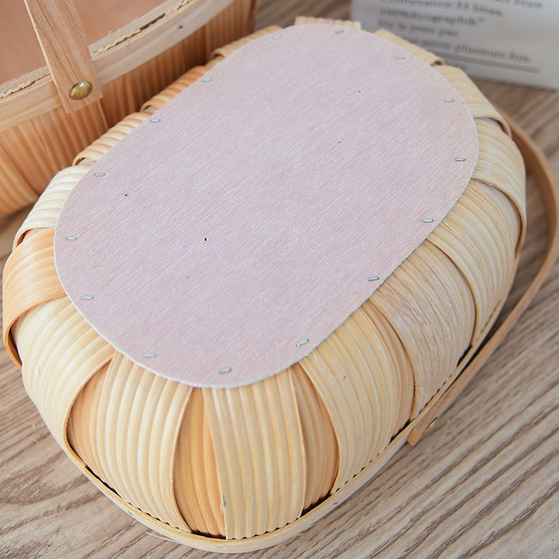 田园手提野餐水果篮编织送闺蜜坐月子鸡蛋插鲜花篮蔬菜收纳筐批发详情8