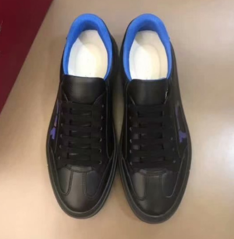 真皮男板鞋欧洲站拼色系带小白鞋平底牛皮防臭黑色时尚休闲单鞋潮详情26