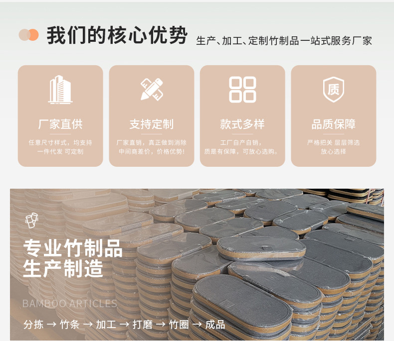 Cross-border wholesale covered oval storage bottle collection container, bamboo storage bottle organizer, foldable bottle collector pic 2