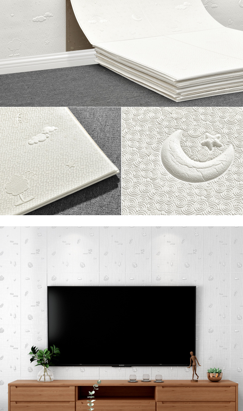 泡沫自粘墙纸自粘壁纸墙布3d墙贴防水防潮客厅卧室厨房软包壁纸详情19