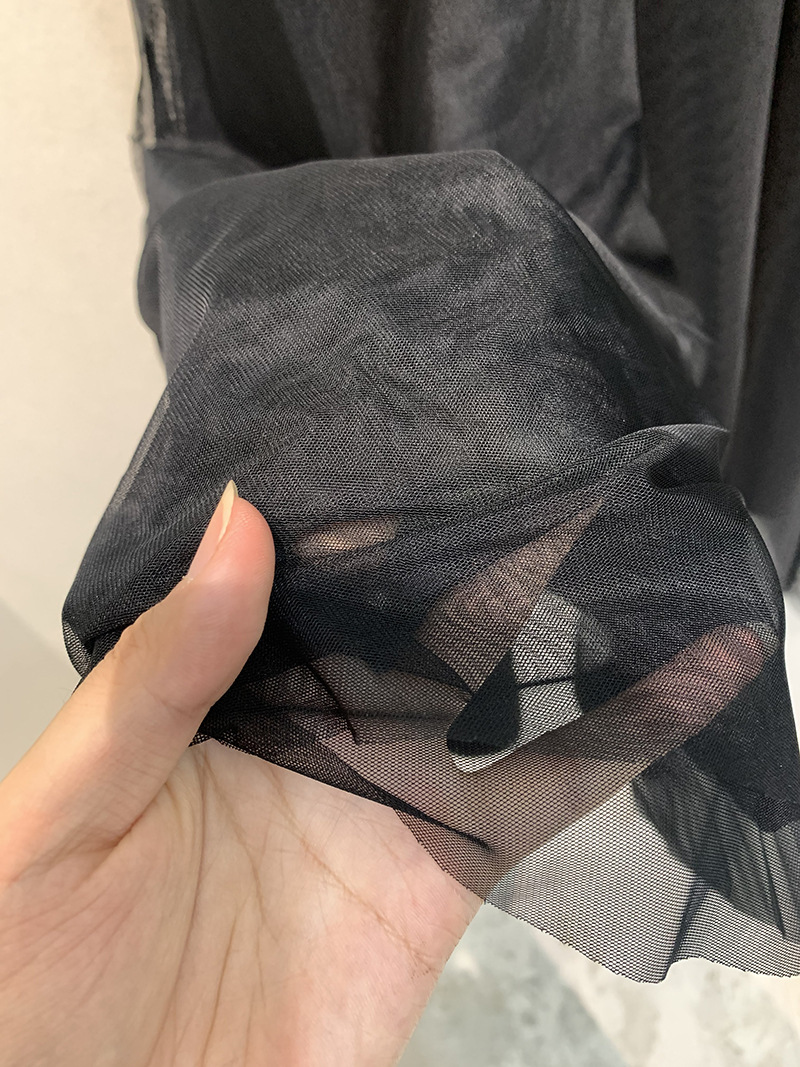 乾鹤春夏新款日系复古休闲网纱多层时髦半身裙休闲显瘦高腰长裙详情17
