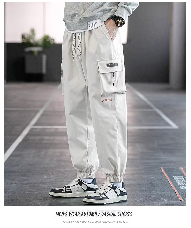 工装裤男士宽松大码男裤夏季2024新款胖子肥佬休闲束脚裤子男秋季详情19