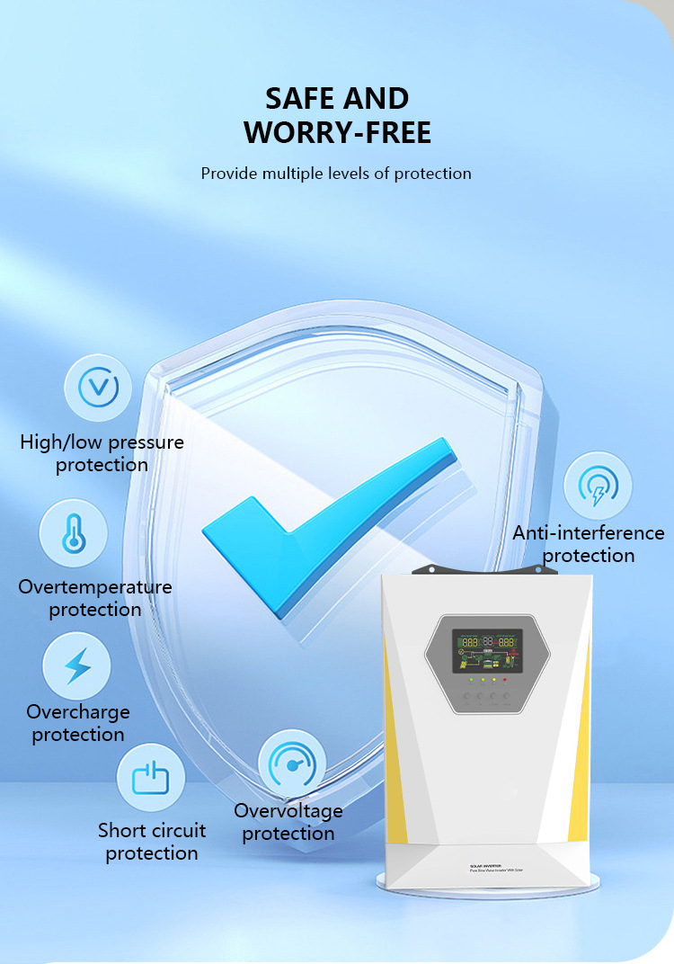 High-power pure wave inverter, photovoltaic power generation system inverter, solar energy storage high-frequency reverse control integrated machine pic 6