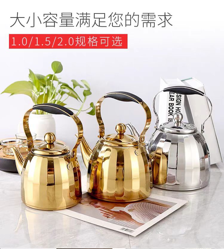 饭店用加厚不锈钢茶壶泡茶壶提把水壶酒店餐厅用大茶壶户外烧水壶详情3