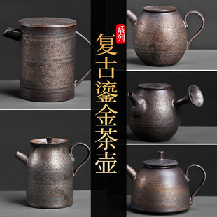Ancient gilded Japanese 1kg silver teapot, purple clay teapot, tea stewed teapot pic 5