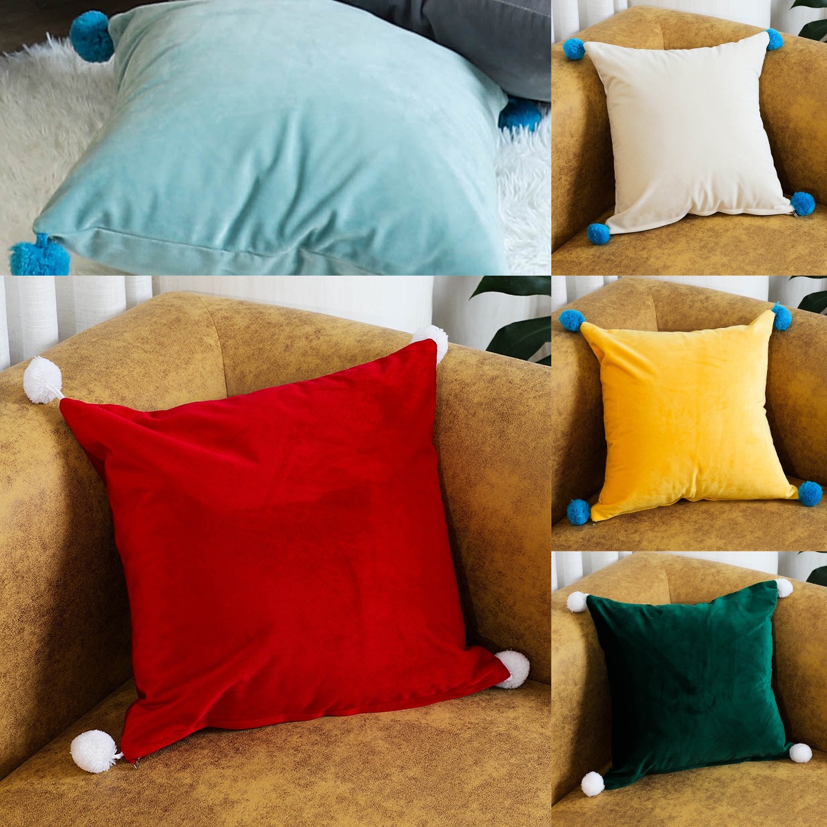 荷兰绒抱枕套清仓 棉麻抱枕天鹅绒枕套简约烫金靠枕套含枕芯靠垫详情8