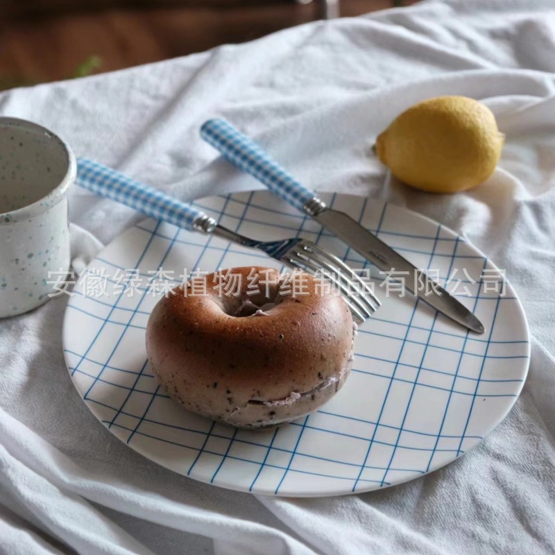现货XeniaTaler加拿大竹纤维盘子餐具耐摔水果早餐盘面包甜品盘详情18
