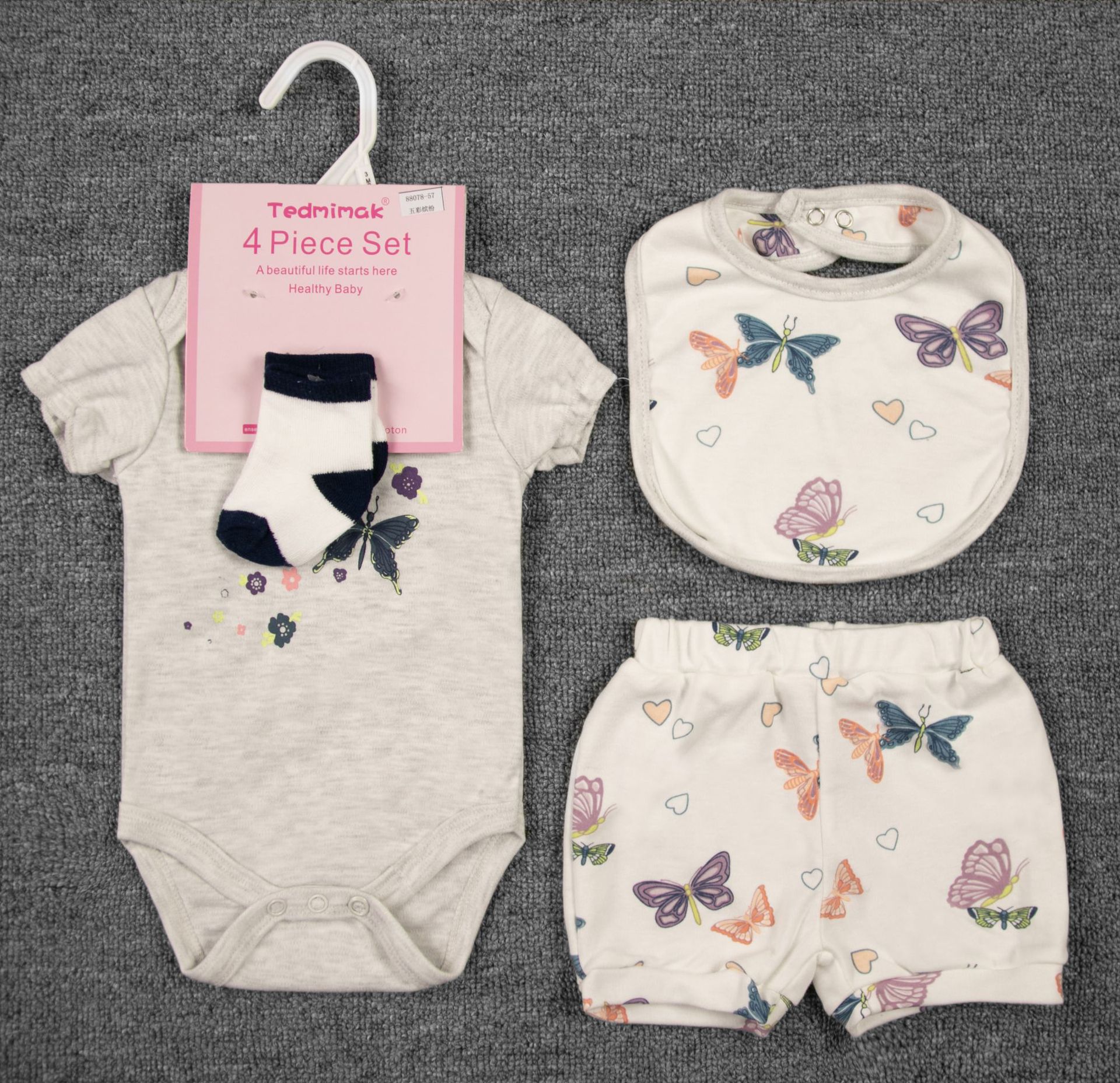 Baby four-piece set: short coat + shorts + wipes + socks, exclusively for cross-border wholesale by foreign trade children's clothing manufacturers pic 13