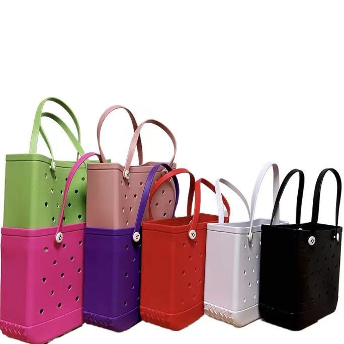 eva basket travel shoulder bag, perforated bag, waterproof and durable storage, eva beach bag, perforated bag, eva handbag pic 17