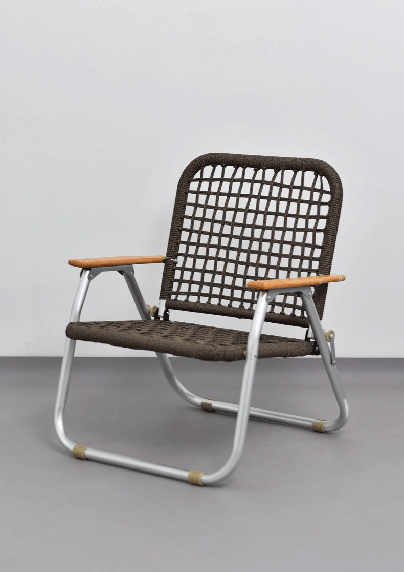 YEZHULIN铝合金编绳单人椅定制带扶手民宿休闲椅定制折叠椅定详情8