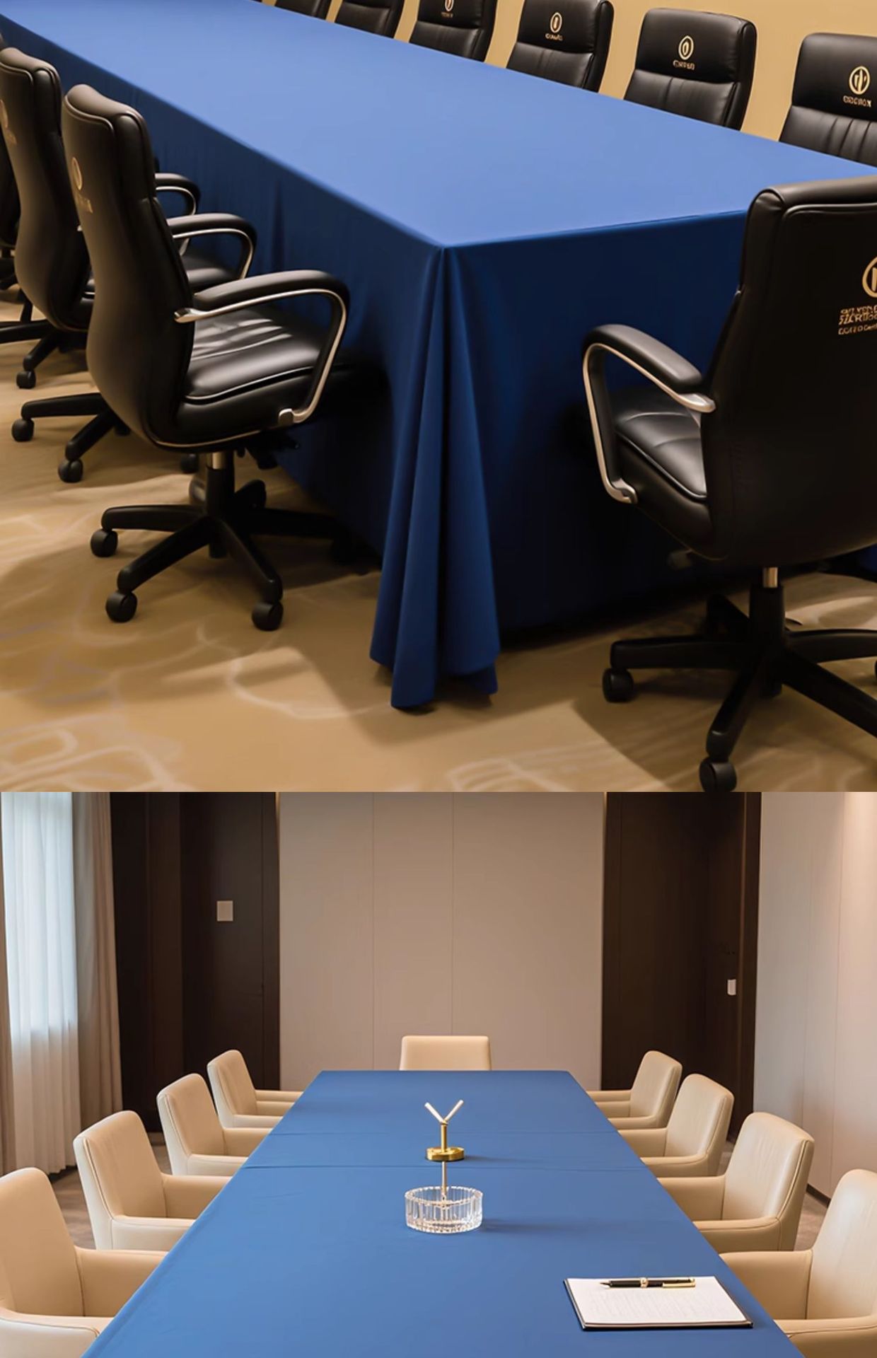 会议桌布美式高级感ins风防水耐脏商务展台长方形布料盖布展示布详情5
