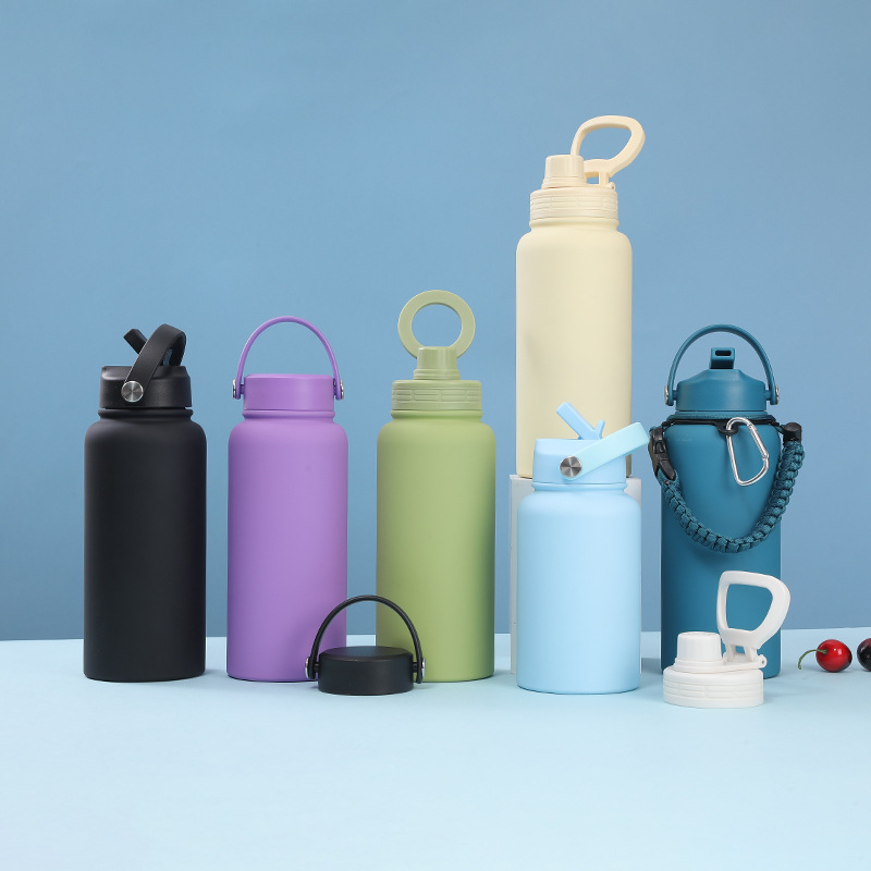 New cross-border 1L American insulated cup, large-capacity wide-mouth insulated cup, portable outdoor vacuum sports water bottle and water cup pic 12