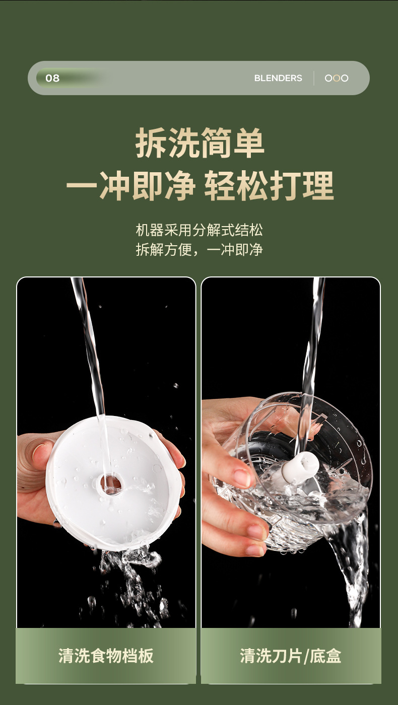 电动料理机迷你厨房蒜蓉酱料搅拌器辅食绞肉机家用多功能捣蒜器详情10