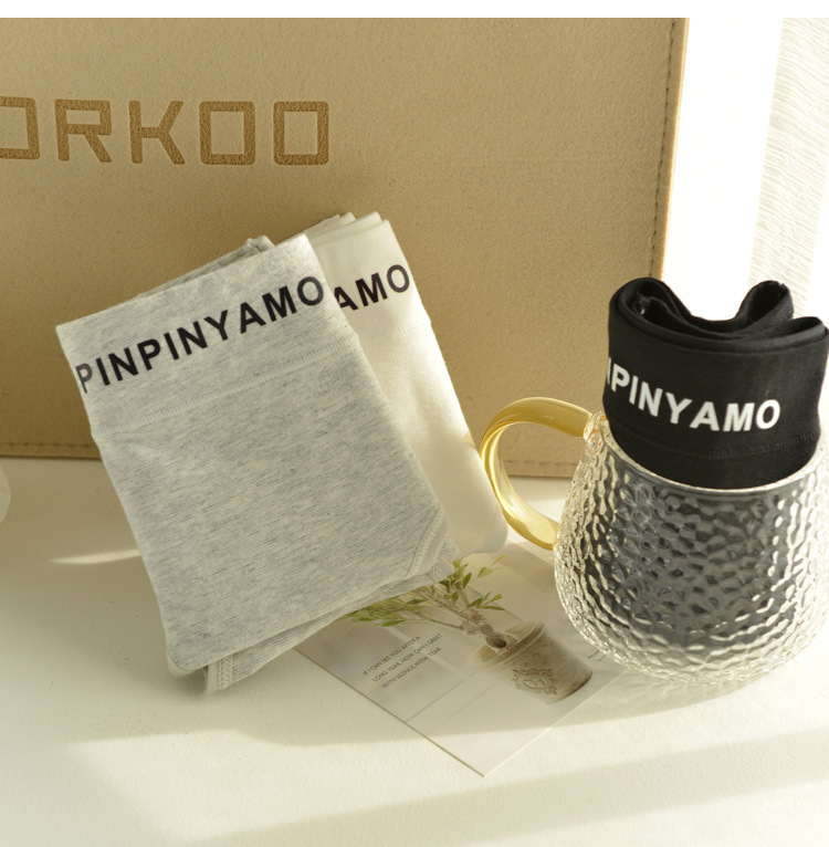 Underwear for women: Pure cotton mid-waist underwear for women, all-cotton antibacterial grade, sports girls, black, white and gray, women's triangle shorts pic 11