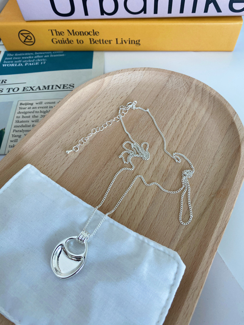 about nice同款韩国小众马鞍包项链简约不规则吊坠长款毛衣锁骨链详情9