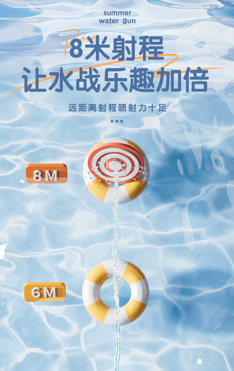 跨境双喷头按压式儿童男孩夏天户外戏水水枪沙滩玩具批发地摊休闲戏水玩具详情5
