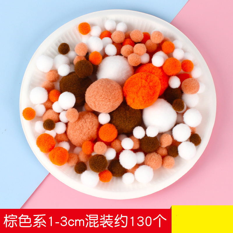 厂家直供手工绒球 大小混装 多种颜色diy手工毛球 大量现货详情16
