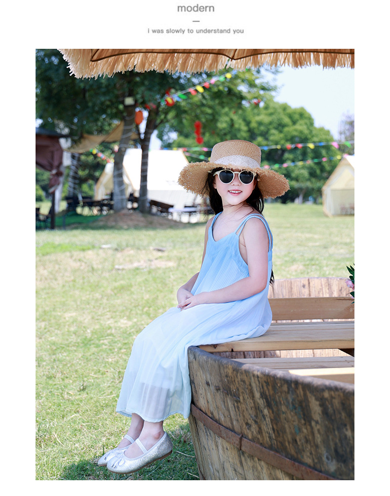 Bestseller 2025 New Summer seaside style Sanya vacation Halter dress for family of three pic 20