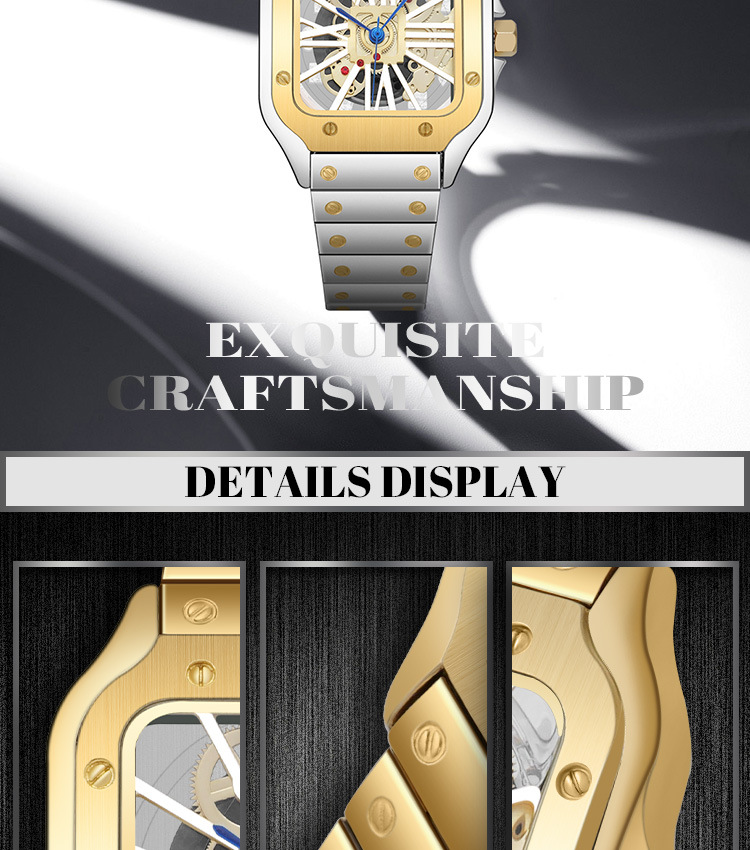 愛彼思諾 2026 鏤空新款男士手表30 米生活防水不銹鋼精品手表詳情6