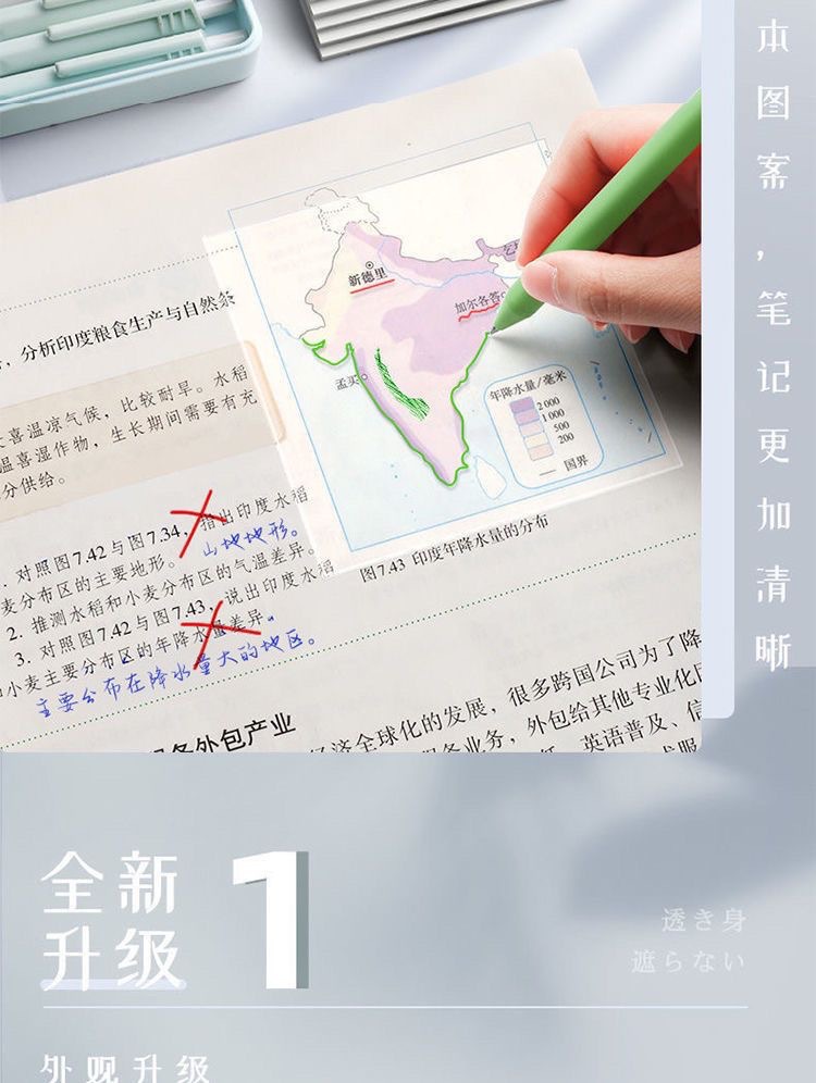 Transparent sticky notes, Japanese-style, can be stuck on high-appearance-level Korean Instagram student sticky note stickers, waterproof and writable pic 9