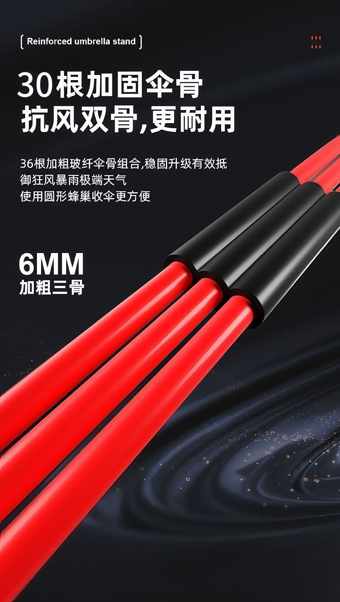 自动雨伞男士商务晴雨两用遮阳伞木手柄雨伞加厚加大防晒遮阳伞详情5