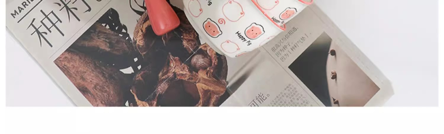 卡通可爱猪泡面碗家用高颜值陶瓷饭碗盘子新款釉下彩碗碟套装批发详情15