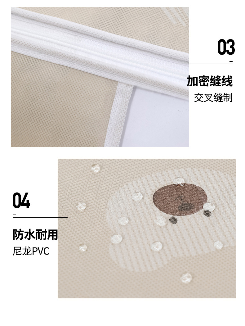衣服收纳袋大容量搬家专用袋拉链式防潮被子床底收纳箱带提手袋子详情24