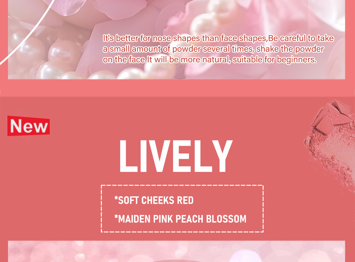 SEVENCOOL腮红盘6色哑光自然色易上色持妆显色服帖修容腮红跨境详情10