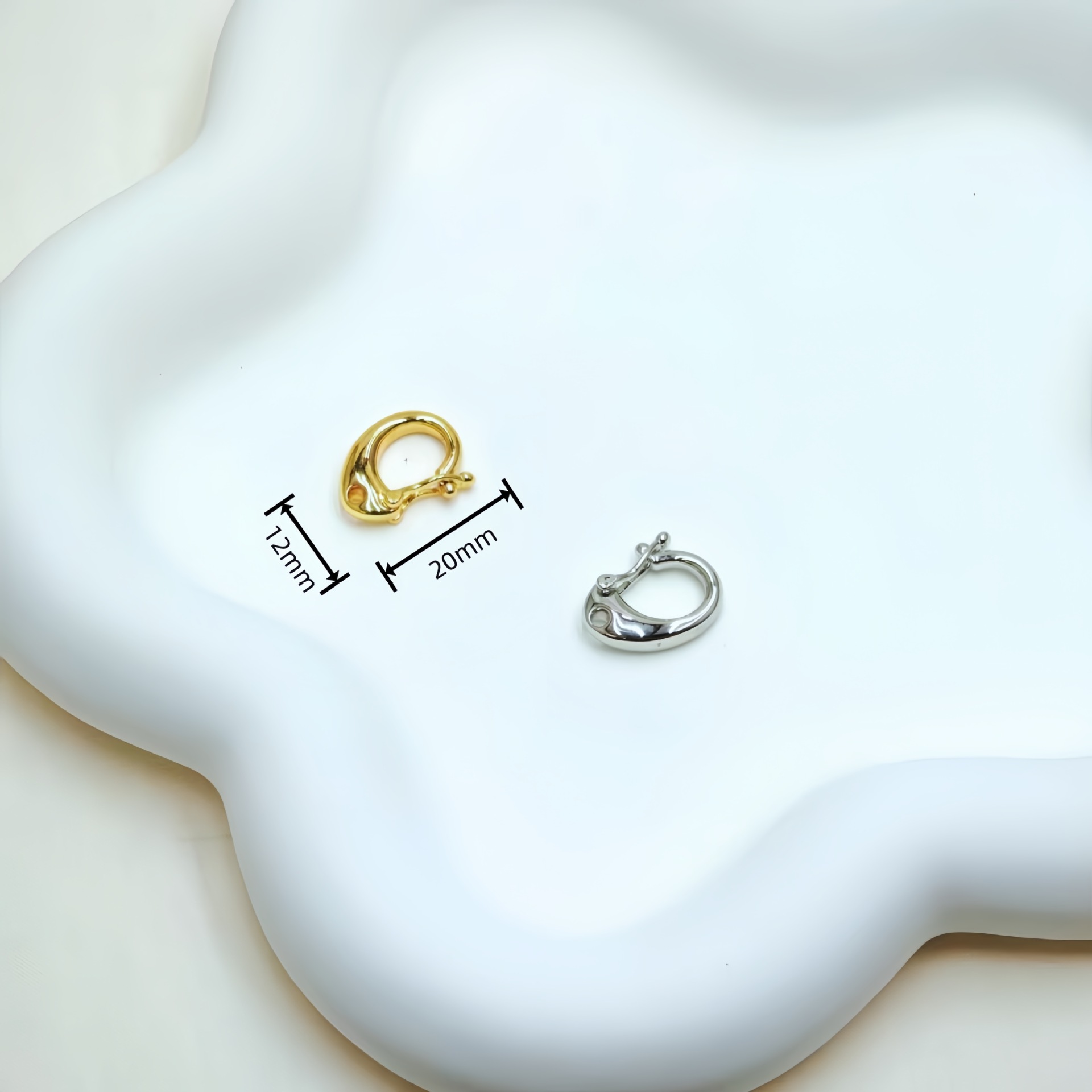 diy铜镀18K真金手工异型龙虾扣饰品配件批发 保色万能扣串珠手链详情22
