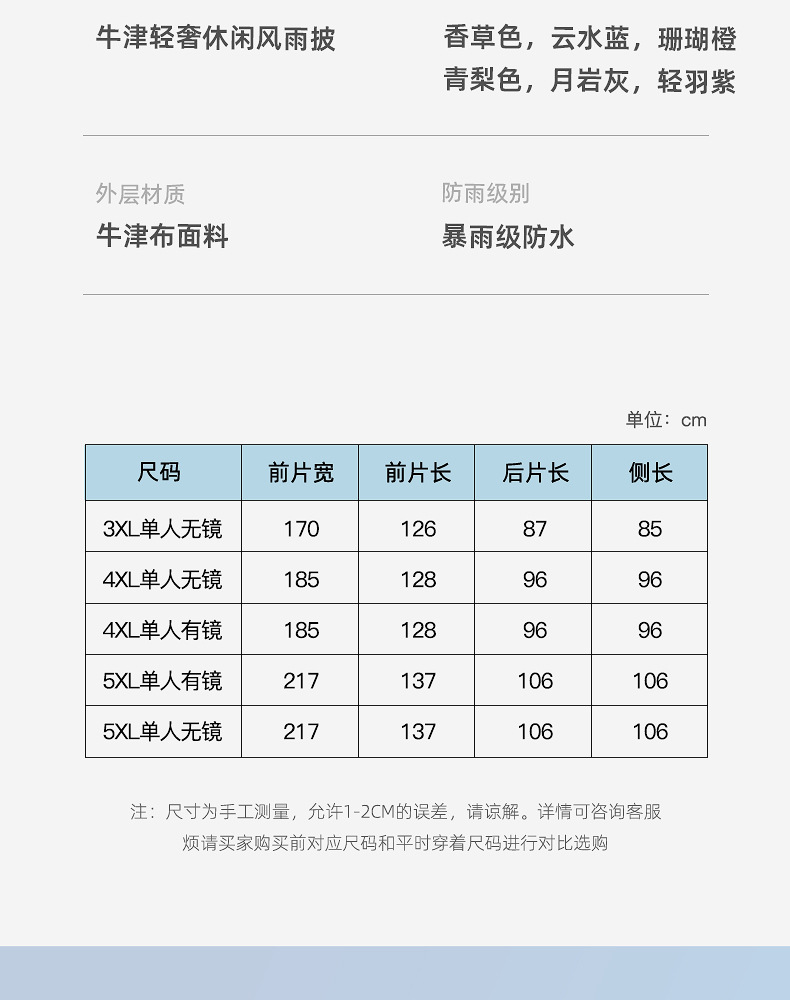 备美电动车电瓶车雨衣批发加厚加長成人雨具加大摩托车自行车雨披详情18