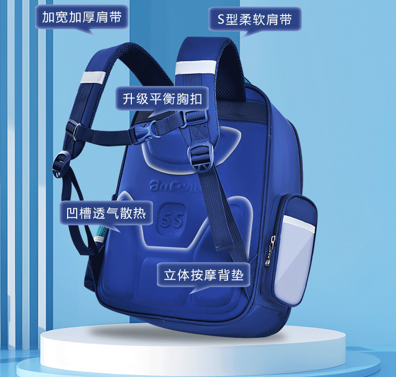 新款小学生书包女生1-3-6年级减负6-9-12岁男孩轻便儿童双肩背包详情12