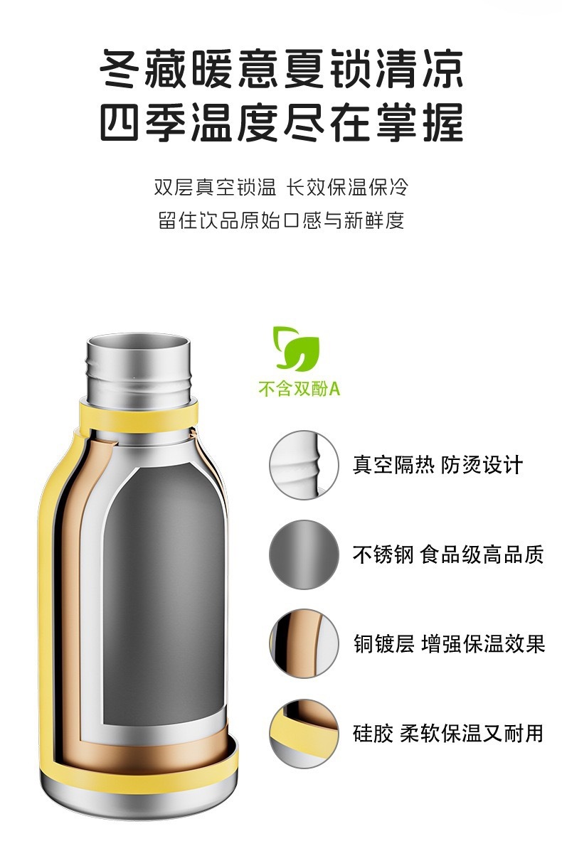 跨境新款TK亚马逊热卖创意可爱恐龙卡通公仔国潮儿童女生保温杯详情6