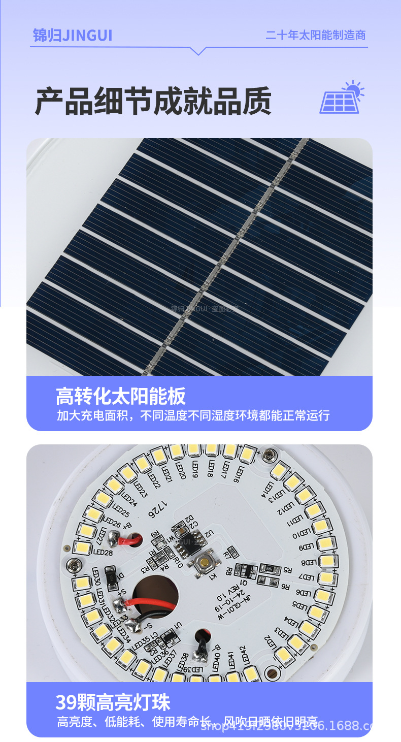 厂家直供太阳能柱头灯院子围墙大门柱子照明不碎球庭院灯球形灯罩详情12