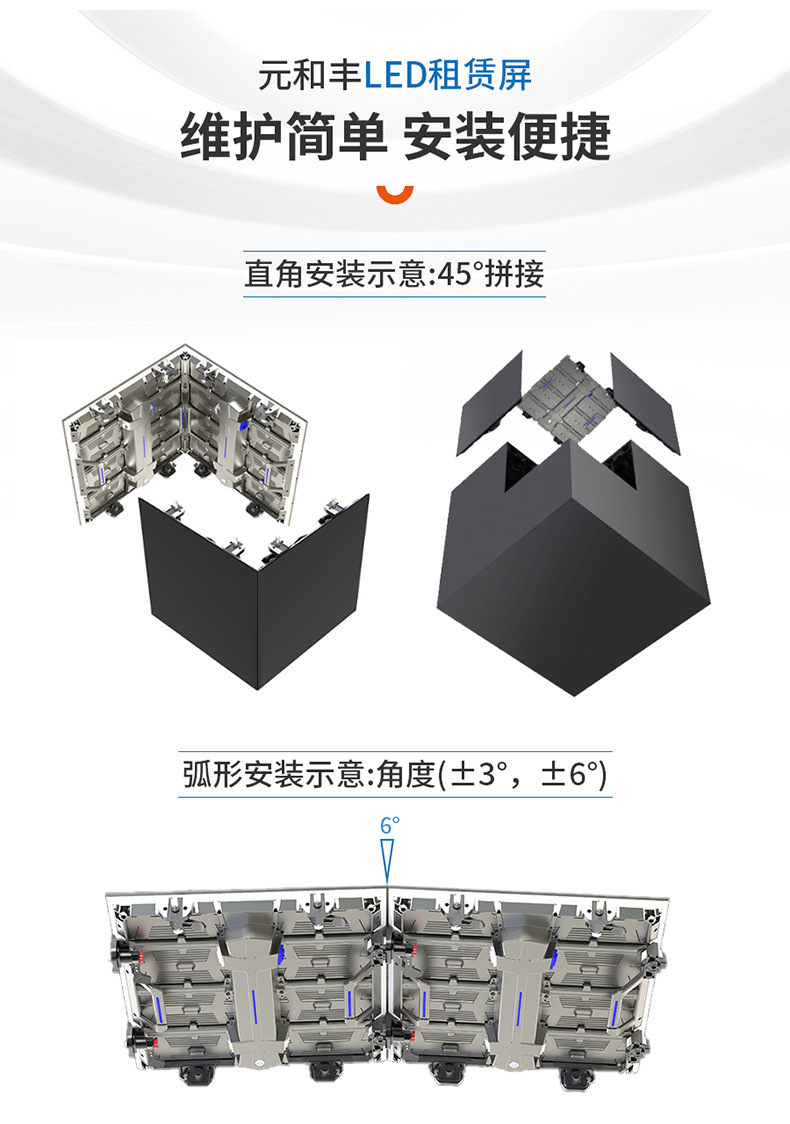 led display rental screen 500*500mm, exhibition hall LED advertising video wall, high-definition LED rental screen pic 9