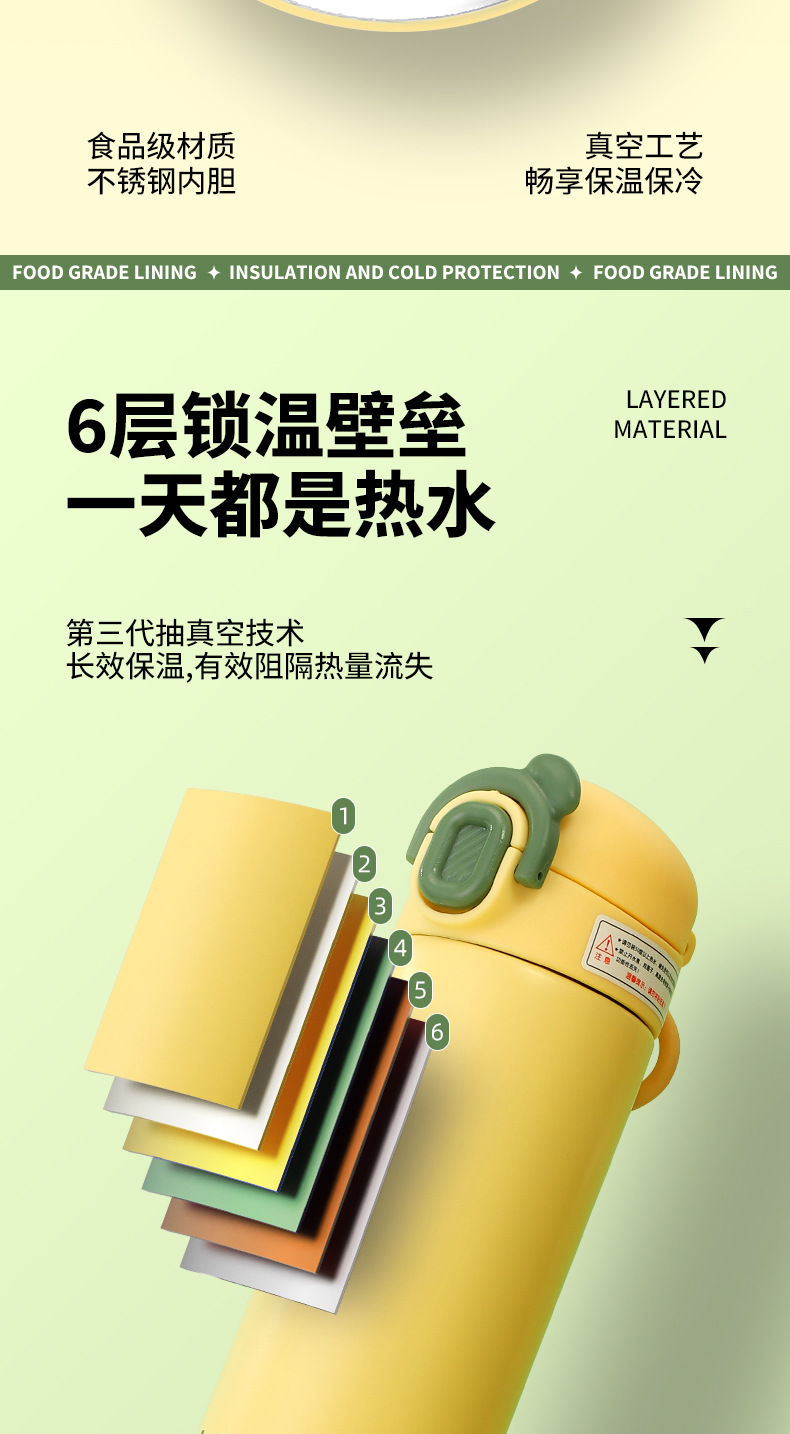 New bouncing direct drinking insulated cup, large capacity, high appearance level, lockable, intelligent temperature display, stainless steel water cup for women pic 19