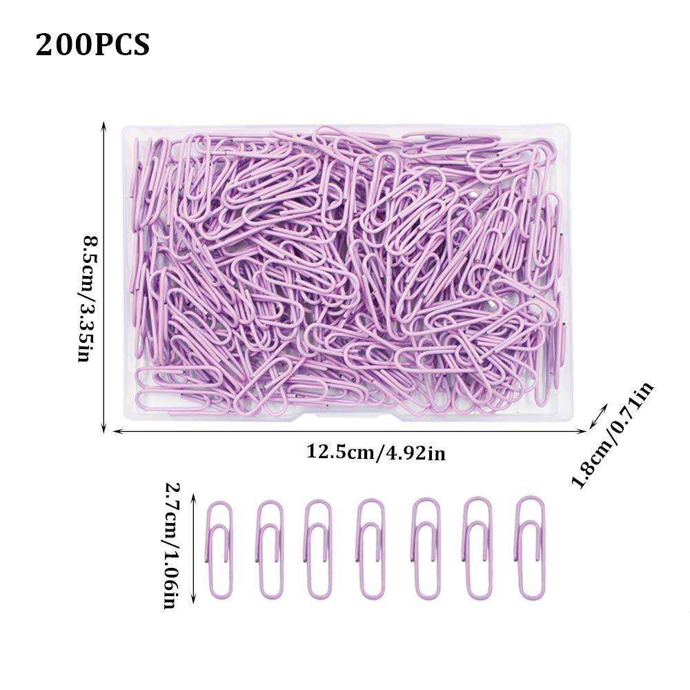 批发200枚/盒38MM彩色包塑回形针收纳文具回旋别针书签试卷标记曲别针详情13
